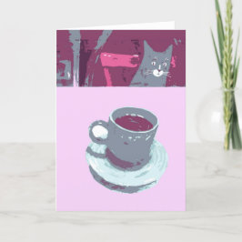 Cat & Coffeeグリーティングカード カード