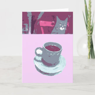 Cat & Coffeeグリーティングカード カード