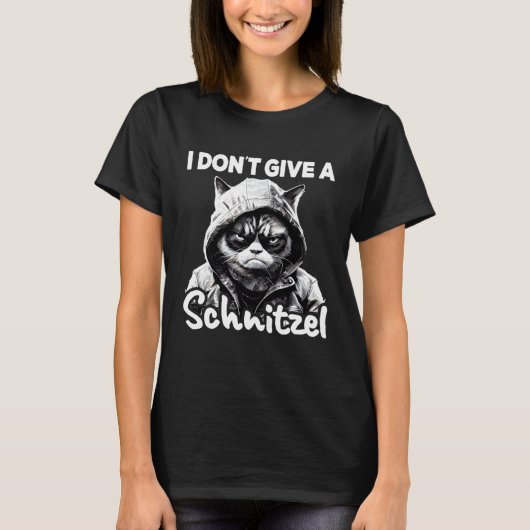 Cat Coffee I Cat I Don t Give A Schnitzel Tシャツ (正面)