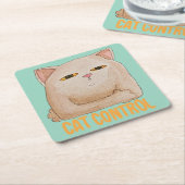 Cat Control スクエアペーパーコースター (アングル)