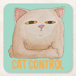 Cat Control スクエアペーパーコースター