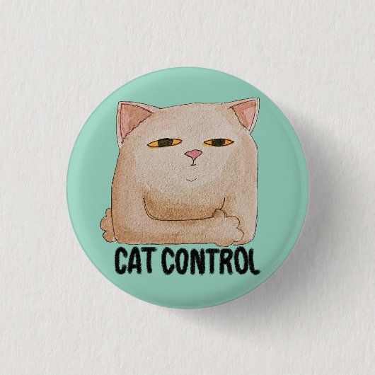 Cat Control 缶バッジ (正面)