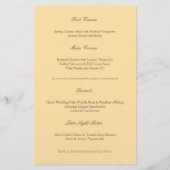 Cat Couple Yellowの結婚メニューカード (裏面)