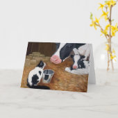 Cat, Cow and Calf カード (黄色い花)