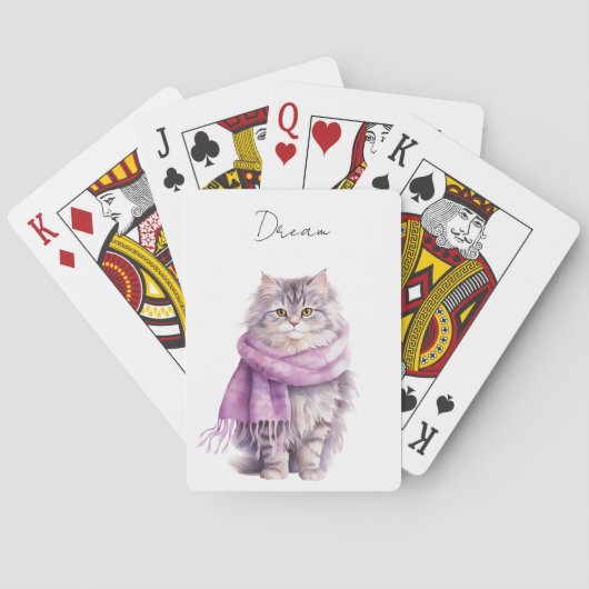 Cat Cozy Winter Purple Scarf   トランプ (裏面)