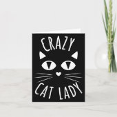Cat Crazy Cat Lady Funny Cat Lover Mother's Day Bi カード (正面)