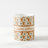 Cat Cuddles Coffee Cup Naive Art Style コーヒーマグカップ (中央)