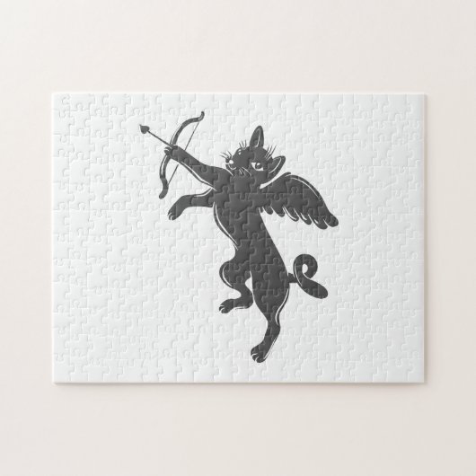 cat cupid – 背景色の選択 ジグソーパズル (横)
