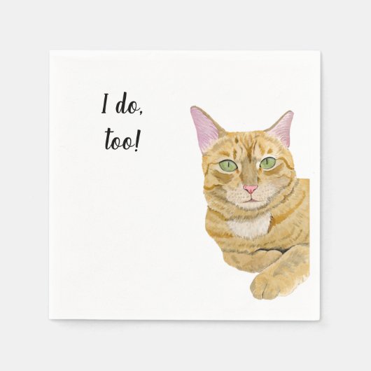 Cat Custom Cocktail Napkin スタンダードカクテルナプキン (正面)