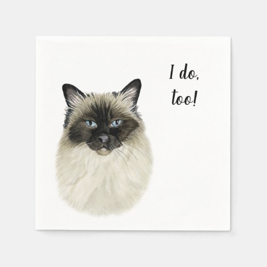 Cat Custom Cocktail Napkin スタンダードカクテルナプキン (正面)
