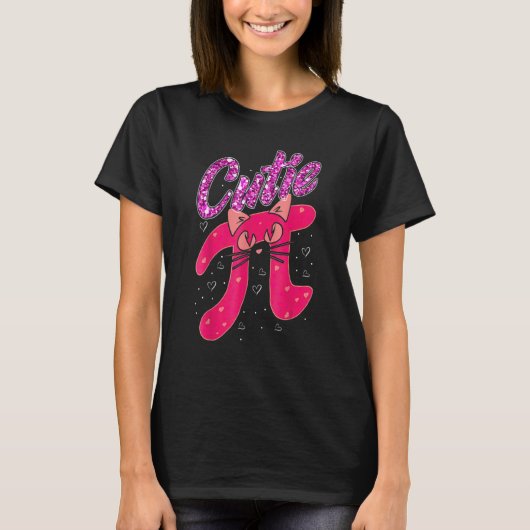 Cat Cutie Pi Math Pun Cutie Pie Toddler Kids Shirt Tシャツ (正面)