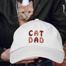 CAT DAD オレンジとブラウンのタイポグラフィー