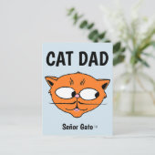 "CAT DAD" セニョール・ガト ひげ猫 ポストカード (スタンド正面)