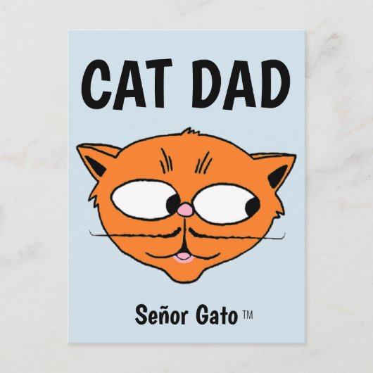 "CAT DAD" セニョール・ガト ひげ猫 ポストカード (正面)