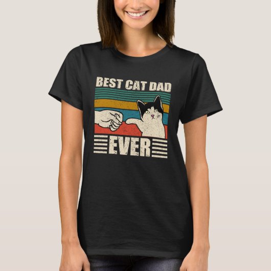 Cat Dad  Best Cat Dad Ever Tシャツ (正面)