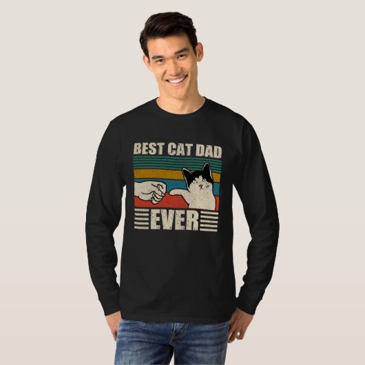 Cat Dad  Best Cat Dad Ever Tシャツ (正面フル)