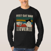 Cat Dad  Best Cat Dad Ever Tシャツ (正面)