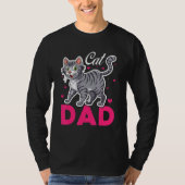 Cat Dad Best  Cat  Kitty Kitten Father Mens Tシャツ (正面)