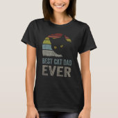 Cat Dad Cat Daddy Best Cat Dad Ever Fathers Day 80 Tシャツ (正面)