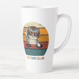 CAT DAD CLUB / おもしろレトロ音楽家 カフェラテマグ