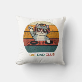 CAT DAD CLUB / レトロ風 クッション