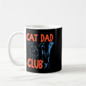 Cat Dad Club Funny Cat Lover Pet Parent Father's D コーヒーマグカップ (左)