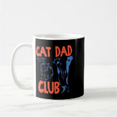 Cat Dad Club Funny Life Is Better With Cats  コーヒーマグカップ (左)