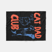 Cat Dad Club Funny Life Is Better With Cats  フリースブランケット (正面(横))