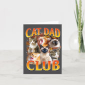 Cat Dad Club Funny Life Is Better With Cats Father カード (正面)