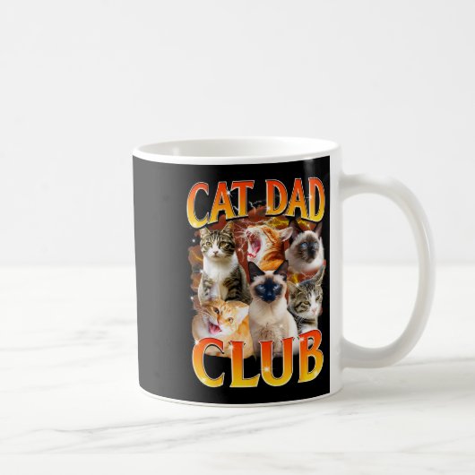 Cat Dad Club Funny Life Is Better With Cats Father コーヒーマグカップ (右)