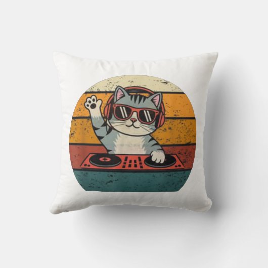 CAT DAD CLUB / Funny Retro クッション (裏面)