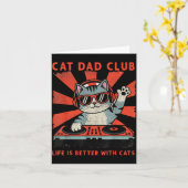 Cat Dad Club, Life Is Better With Cats, Cat Dad Fu カード (黄色い花)