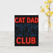 Cat Dad Club Life Is Better With Cats Father's Day カード (黄色い花)