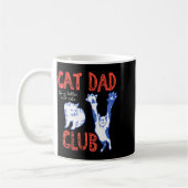 Cat Dad Club Life Is Better With Cats Father's Day コーヒーマグカップ (左)