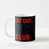 Cat Dad Club Life Is Better With Cats Father's Day コーヒーマグカップ (左)