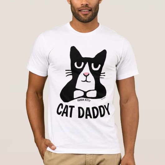 CAT dad DADDY, Panda Kitty T-shirts Tシャツ (正面)