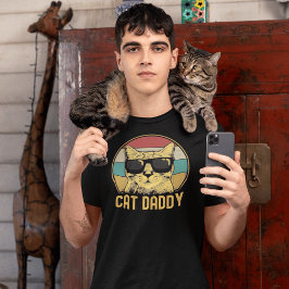 Cat Dad Funny Cat Lovers Tシャツ