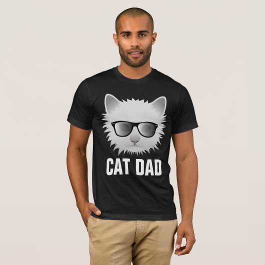CAT DAD, FUNNY CAT T-SHIRT Tシャツ (正面フル)