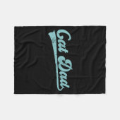 Cat Dad Funny Dad Father's Day Funny Papa  フリースブランケット (正面(横))