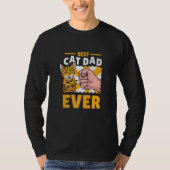 Cat dad kittens cats tシャツ (正面)