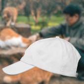 CAT DAD Orange and Brown Typography 刺繍入りキャップ