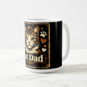 Cat Dad – Proud Feline Father Humor Love コーヒーマグカップ (正面右)
