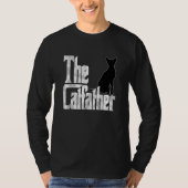 Cat Dad The Catfather Crazy Black Cat Father Kitty Tシャツ (正面)