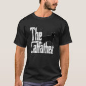 Cat Dad The Catfather Crazy Black Cat Father Kitty Tシャツ (正面)