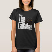 Cat Dad The Catfather Crazy Black Cat Father Kitty Tシャツ (正面)