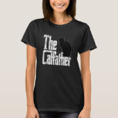 Cat Dad The Catfather Crazy Black Cat Father Kitty Tシャツ (正面)