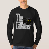 Cat Dad The Catfather Crazy Black Cat Father Kitty Tシャツ (正面)