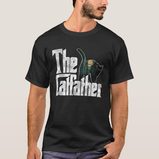 Cat Dad The Catfather Crazy Cat Father Kitty Daddy Tシャツ (正面)