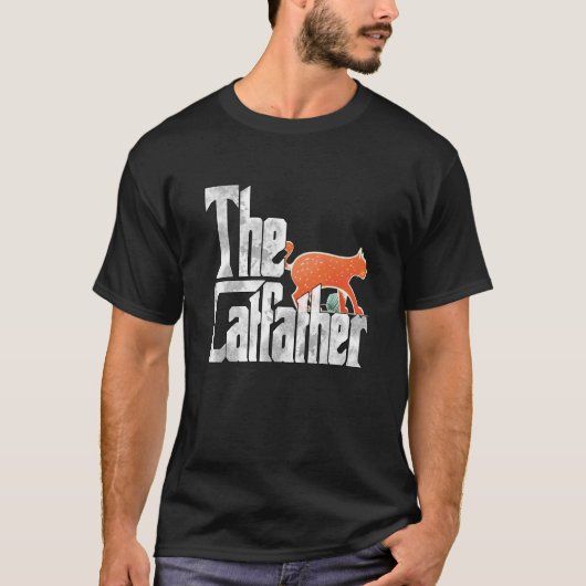 Cat Dad The Catfather Crazy Cat Father Kitty Daddy Tシャツ (正面)