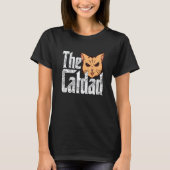 Cat Dad The Catfather Crazy Cat Father Kitty Daddy Tシャツ (正面)